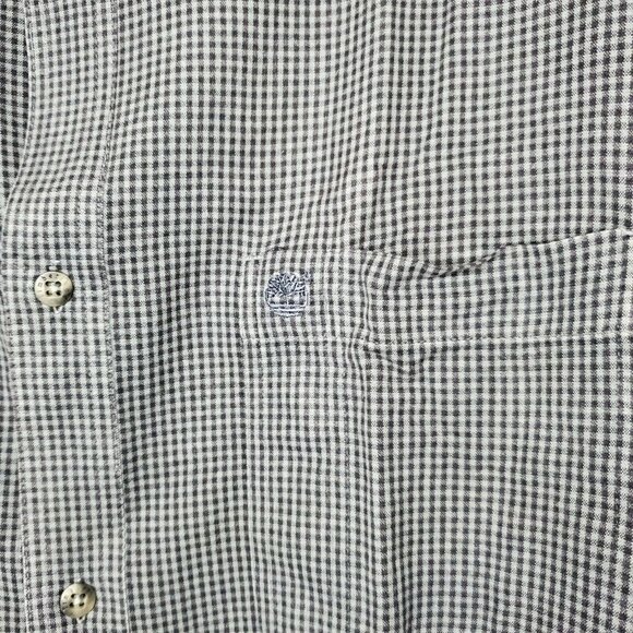 Timberland Men’s Shirt Long Sleeve Button Front Size XXL Blue Checkered - Picture 3 of 12